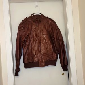 Chess King Genuine Leather Brown Jacket